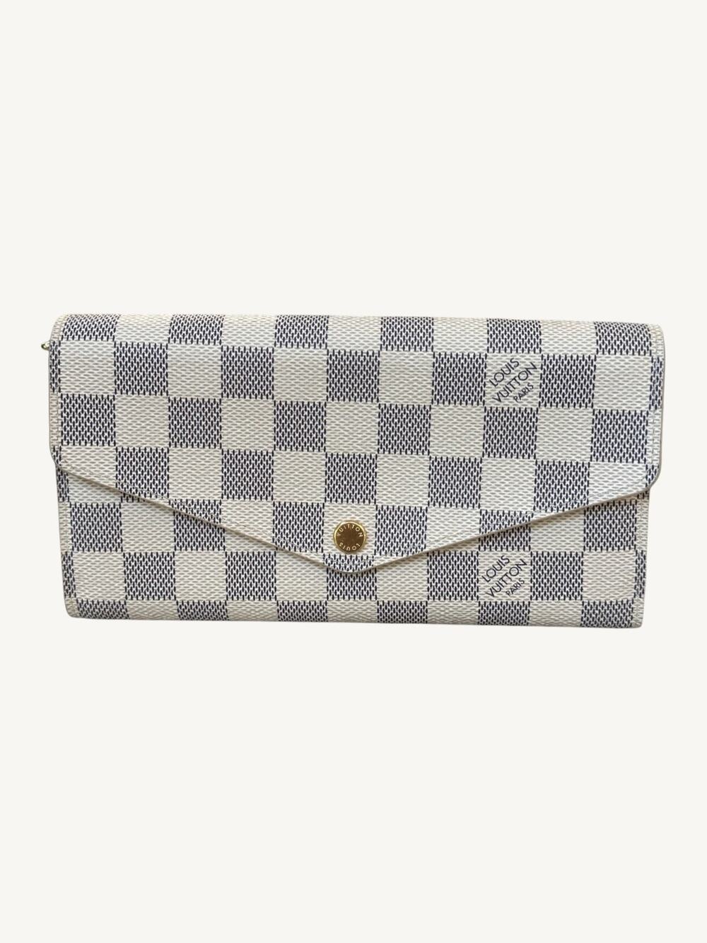 Louis Vuitton Sarah Long Wallet Damier Azur Cream NFC France